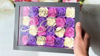 ПОВТОРЯЮ ИДЕЮ С Pinterest / Фоторамка с цветами из фоамирана /  DIY Foam Sheet Flowers Shadow Box