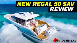 NEW Regal 50 SAV #flagship #walkthrough at the Miami International Boat Show