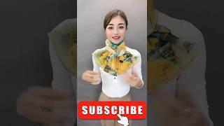 How to make a tie from a scarf?#shorts #short #fashion #scarf