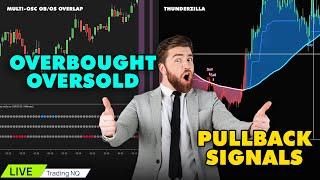 Live Trading: Multi-Osc OB/OS Overlap for range bound | ThunderZilla for trends