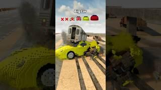 Big And Small Cars vs Metro DLC Train | Teardown #shorts