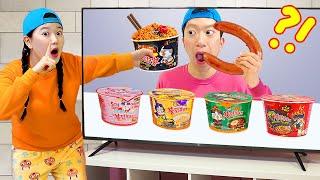 ASMR Mukbang Fire Spicy Noodle Tteokbokki 불닭볶음면 떡볶이 TV 속 편의점 음식 먹방 Convenience Store Food COMY VLOG