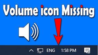 How to Fix Volume / Sound icon Missing From Taskbar in Windows 10