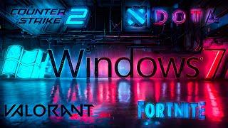 WINDOWS 7 ДЛЯ ИГР В 2024  ЗАПУСТЯТСЯ ? СS2 DOTA2 APEX VALORANT FORTNITE