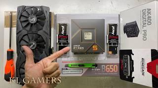 AMD Ryzen 5 7600 msi B650M GAMING WIFI RENEGADE AK400 ASUS ROG STRIX GTX1070 Gaming PC Build