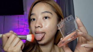 ASMR spit painting make up  (mouth sounds)