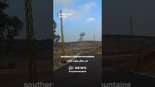 Heavy “Israeli” strikes hit southern Lebanon mountains