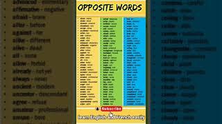 Opposite words #english #words #learnenglish #opposite  #oppositewords #shortvideo