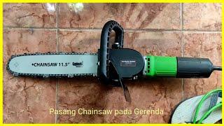 Unboxing dan Cara mudah Pasang Adaptor Chainsaw 11,5" pada gerenda Ryu