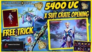 New Galadria x suit crate opening  Free trick working or not ?  5400 Uc Only OMG !  crate opening