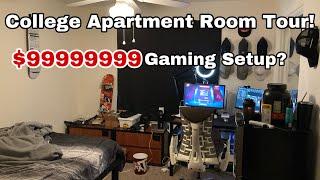 My College Apartment ROOM TOUR!! $7 Gaming Setup!