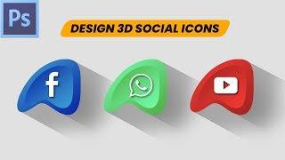 Design Social Icons in photoshop | Download Free PSD