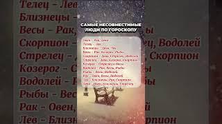 Самые несовместимые люди по гороскопу  #гороскоп  #astrology  #астрология #знакизодиака