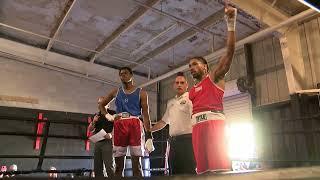 WWSB-TV SPORTS ANCHOR JAMES HILL ABC7 SARASOTA AMATEUR BOXING. CAYSAUN WAKELEY 165 LBS. WIN 2-3-24