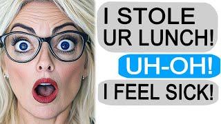 Karen STEALS My Lunch… Ends Up In The HOSPITAL! - Reddit Stories