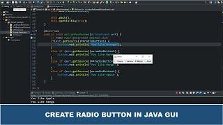 Java GUI Tutorial #21 - Creating A Radio Button in Java GUI Swing Using JRadioButton Class