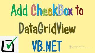 How to Add CheckBox Column to DataGridView in vb.net