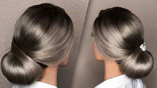 How to make  sleek bun? Low bun bridal hairstyles