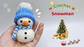 Crochet Snowman Tutorial ️| Crochet Christmas Ornaments | Móc Người Tuyết