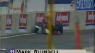 Mark Blundell crashes at 1996 Rio CART race