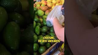 Choosing the best avocados!  #avocado #market #skills