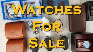 Watch Sales Video - 14 Watches For Sale $200 To $825 - CW, Islander, Geckota, and Tissot