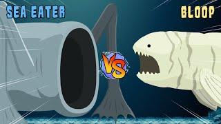 Sea Eater vs Bloop | Giant Mouth Monster Animation