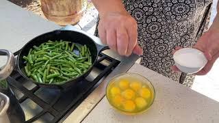 Green Beans & Eggs- Easy Breakfast