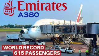 EMIRATES 615 PASSENGERS AIRBUS A380 (Economy) | Dubai - Bali | Flight Review