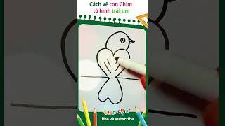 Vẽ con chim đẹp như họa sĩ - Draw a beautiful bird like an artist
