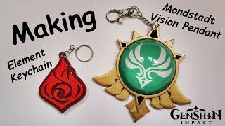 Making Mondstadt Vision Pendant & Element Keychain - Genshin Impact