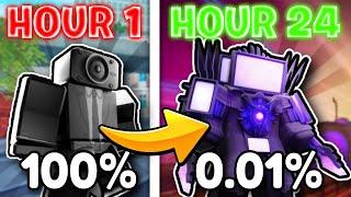 I Played SKIBIDI TOWER DEFENSE For 24 HOURS And Became Overpowered! (Roblox)