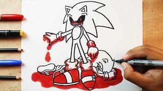 COMO DIBUJAR a SONIC.EXE VS SONIC