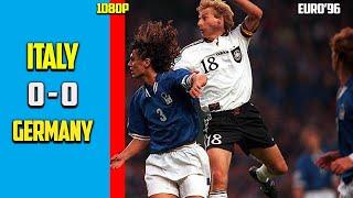 Italy vs Germany 0 - 0 Group Stage Euro 1996 HD