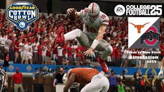 College Football 25 Texas vs Ohio State Cotton Bowl Semifinals Playoff Sim 2025 PS5 PRO Game Play