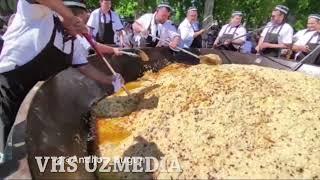 В городе Кургантепа Андижанской области приготовлено и раздано населению 5 тонн плова