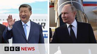 Presidents Xi and Putin arrive in Kazakhstan | BBC News