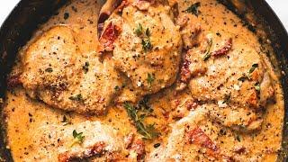 Skillet Chicken in Creamy Sun Dried Tomato Sauce