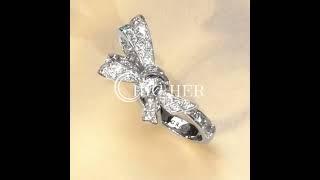 Bow Double Knot 2.2ct Ruby&Diamond Cocktail Ring