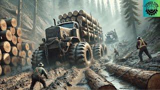 Perilous Timber Hauling, Legendary Trucks and Jaw-Dropping Rescues #25