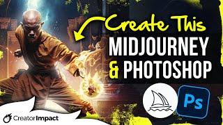 MIDJOURNEY PHOTOBASH Tutorial: Using AI Art & Photoshop for Unique Digital Art!