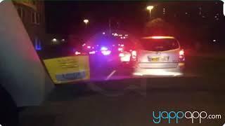 Police Surround A Car In Leeds