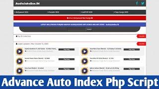 Advanced Auto index Php Script || Music site Script download || Make Music Song Website