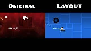 Original vs Layout | "doors" by PixelLolka | Geometry Dash 2.1