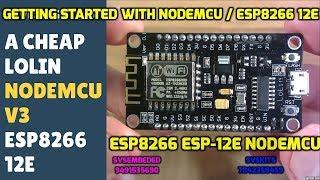 Getting started with NodeMCU / ESP8266 12E