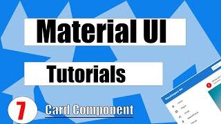 Material UI Tutorial Card Component