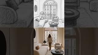 Sketch to video with AI #interiordesign #aiinterior #interiordesigners #interiordesignai #ai