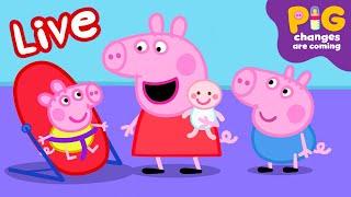 Peppa Pig BABY Episodes LIVE  Pig Changes are Coming! ⭐️ Kids Cartoons #ExpectingPigChanges