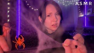 ASMR POV~You're Stuck In A Spiderweb (Extra Clicky Mouth Sounds + Inaudible Whispers)️