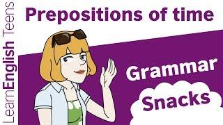 Prepositions of time - English grammar lessons